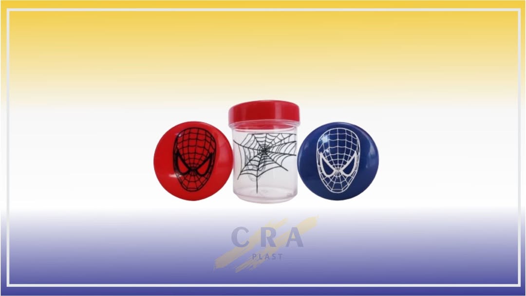 60 unidades de Potes 50ml Homem Aranha com Tampa